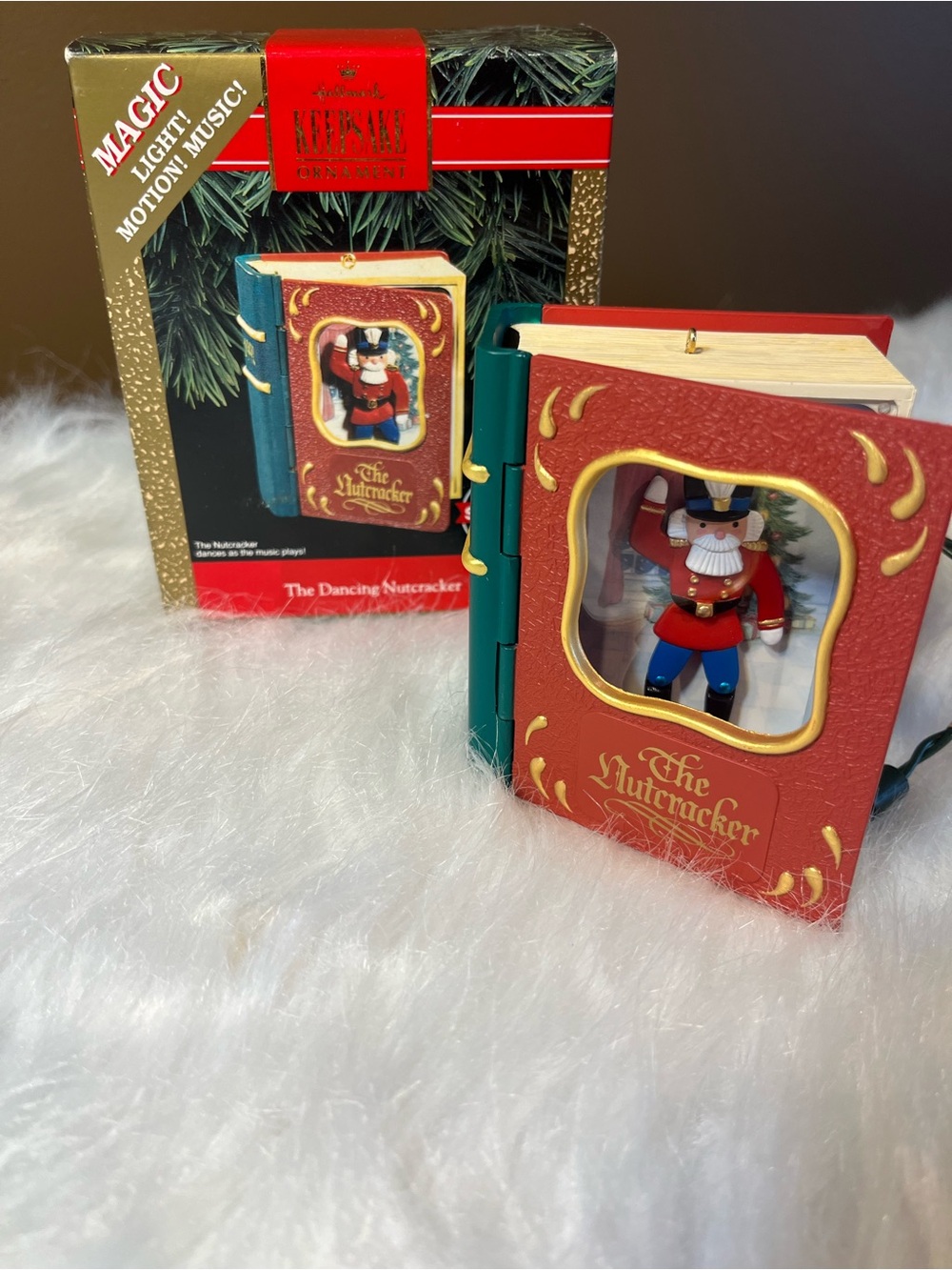 Hallmark Nutcracker Book Ornament with Moving Figure